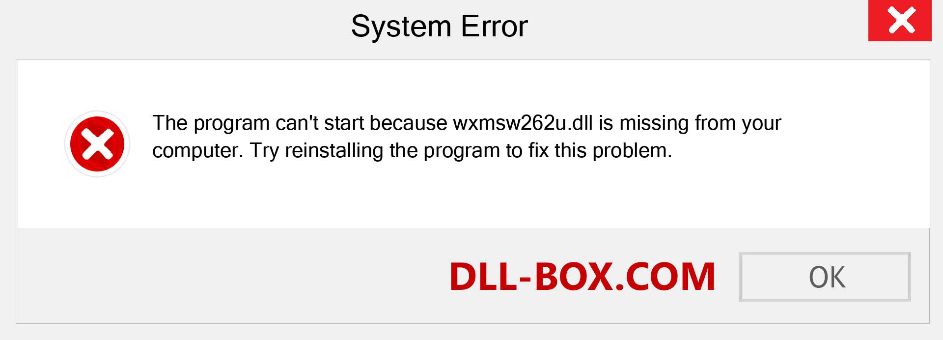  wxmsw262u.dll file is missing?. Download for Windows 7, 8, 10 - Fix  wxmsw262u dll Missing Error on Windows, photos, images